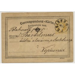 Österreich 1875 2kr, Korr-Karte FREIBERG (M) nach KOPRIVNICA. Schön!