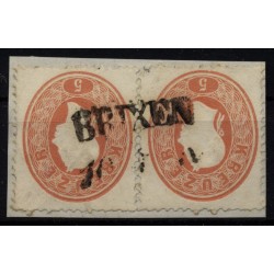1861 2*5kr, auf Briefstück. BRIXEN (Tirol) Stempel. Schön!