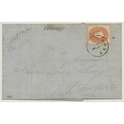 Lombardei-Venetien 1863 5sld. Brief (mit Inhalt) RECHNUNG! VERONA nach MANTOVA.