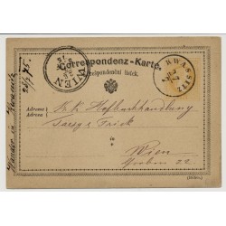 Österreich 1875 2kr, Korr-Karte KWASSITZ (M) Kl:15Punkte!(??) nach WIEN.