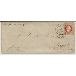 Österreich 1875 5kr, Briefkuvert NESTERSITZ (B) Kl:15P! Nach AUSLAND, LEIPZIG