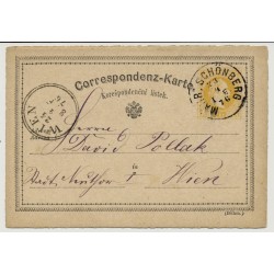 Österreich 1876 2kr, Korr-Karte MÄHR.SCHÖNBERG nach WIEN. Sehr schön!