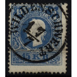 Österreich 1858 15kr, Type II. WILDENSCHWERT (B)
