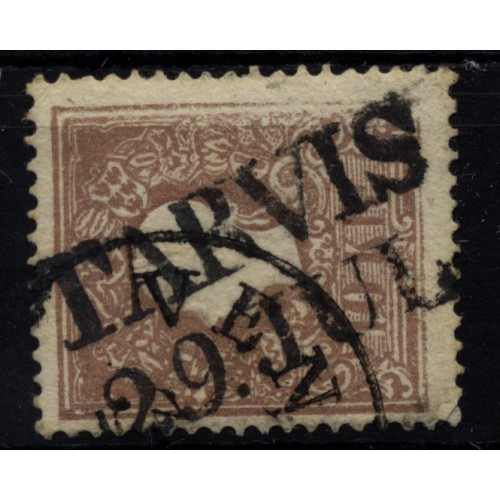 Österreich 1858 10kr, Type II. DOPPELENTWERTUNG! TARVIS (K) Schön, frisch!