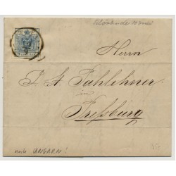 Österreich 1857 9kr, MP, Type III. Brief (mit Inhalt) SCHÖNLINDE (B) - UNGARN.
