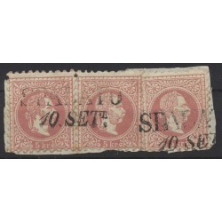 Österreich 1867 3*5kr, grober Druck, FARBINTENSIV! SPALATO (Dalmatien) Schön!