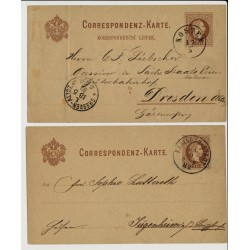 Österreich 1875 2kr, Korr-Karte LITTAU (B) Kl:25Punkte! Nach NESSELSDORF.