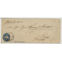 Österreich 186. 10kr, Briefkuvert FRANZESBAD (B) nach PARG. Schön!