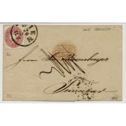 Österreich 1866 5kr, Brief WIEN nach UNGARN, nach TEMESVÁR. Schön!