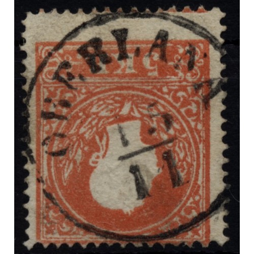 Österreich 1858 5kr, Type II. EXTREM VERZÄHNT! OBERLANA (Tiol) Mü:20Punkte!