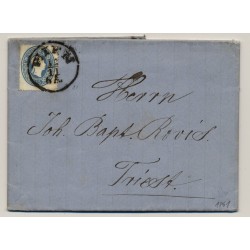 Österreich 1861 15kr, Brief (mit Inhalt) WIEN nach TRIEST. Schön!