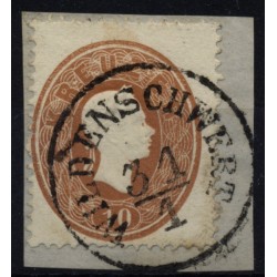 Österreich 1861 10kr, ZENTRIERT! WILDENSCHWERT (B) Schön!