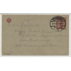 Österreich 1908 10h Karten-Brief (mit vollem Inhalt) STOCKERAU. Schön!