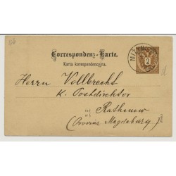 Österreich 1889 2kr, Korr-Karte MIZYNIEC (Galizien) Kl:25P! Schönes Stück!