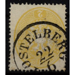 Österreich 1863 2kr, gelb, SEHR SCHÖNE FARBE! POSTELBERG (B) Mü:10P! Schön!