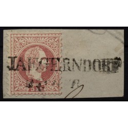 Österreich 1867 5kr, grober Druck, JAEGERNDORF (Sch) Kl:20Punkte! Schön!
