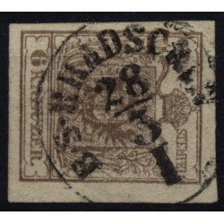 Österreich 1850 6kr, Dickes Papier:0,115mm! B.S.HRADSCHIN/I (B) Mü:50Punkte!