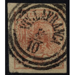 LOMBARDEI-VENETIEN 1850 15C, MP, Type III. VILLAFRANCA