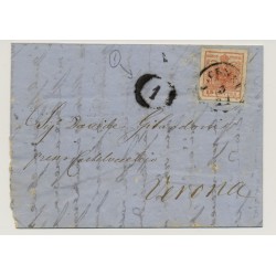 LOMBARDEI-VENETIEN 185. 15C, Brief (mit Inhalt) von VICENZA nach VERONA.
