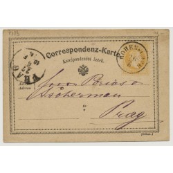 Österreich 187. 2kr, Korr-Karte HOHENFURTH (B) Kl:15P! Nach PRAG. Schön!