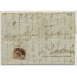 LOMBARDEI-VENETIEN 1856 30C, Brief (Inhalt) MILANO nach PIADENA. Schön!
