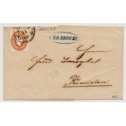 Österreich 1862 10kr, zentriert! Brief, PRAG/B.H. nach PRZIMISLAU. Attraktiv!