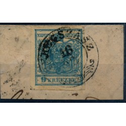 Österreich 1850 9kr, HP, Tpe III. BEREGZÁSZ (Ungarn)