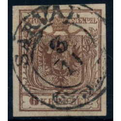 Österreich 1850 6kr, MP, Type III. PLATTENFEHLER! SÁRVÁR (Ungarn)