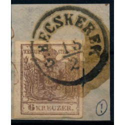 Österreich 1850 6kr, MP, Type III. G:BECSKEREK (Ungarn)