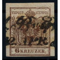 Österreich 1850 6kr, HP, Type III. PLATTENFEHLERN! U.Brod (M) Sehr schön!