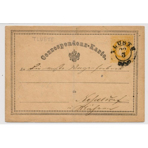 Österreich 1873 2kr Korr-Karte TLUSTE (Galizien) Kl:60Punkte! Nach NESSELDORF.