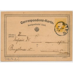 Österreich 1876 2kr, Korr-Karte, BÖHM-FORMULAR WIEN nach Preußes. Interesant!