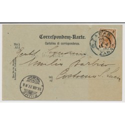 Österreich 1898 2kr, Ansichtskarte ZADAR/ZARA (Dalmatien) nach FIUME. Schön!