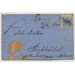 Österreich 185. 9kr, Brief mit K.K.FAHRENDES/POSTAMT, WIEN nach GRIESHÜBEL.