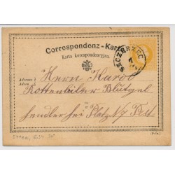 Österreich 1873 2kr Korr-Karte SZCZERZEC (Galizien) Kl:30P! Nach UNGARN