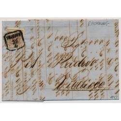 Österreich 1853 6kr, Brief (mit Inhalt) RECHNUNG! TRIESTE nach VILLACH. Schön!