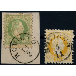 Österreich 1867 2Stk. Marke:3kr mit Bug und 2kr oben Bug. ROVIGO (Kü)