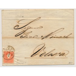 Österreich 1859 5kr, ZENTRIERT! Brief mit TRIEST/B.H. (Kü) Nach VOLOSCA.