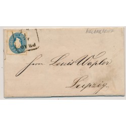 Österreich 1862 15kr, AUSLANDS-Brief PRAG nach LEIPZIG.