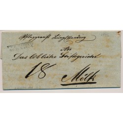 Österreich 1846 Brief (Inhalt) EFERDING (Oö) - MÖLK. '18' Postvermerk!