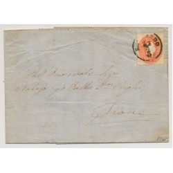 Österreich 1862 5kr, Brief (Inhalt) ROVEREDO (Tirol) nach TIONE.