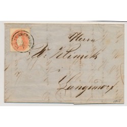 Österreich 1862 5kr, Brief (Inhalt) WILDENSCHWERT (B) nach LANGENDORF.