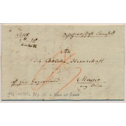Österreich 1846 Brief (Inhalt) MARKTZ (Nö) Rücks. ROTSTEMPEL WIEN/Franco