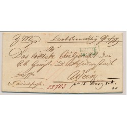 Österreich 1850 Brief (Inhalt) mit GRÜNSTEMPEL! (Nö) nach WIEN.