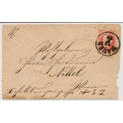 Österreich 1876 5kr auf Briefkuvert MAUER (Nö) Kl:10P! Nach WIEN.