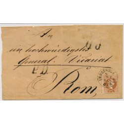Österreich 1875 15kr, Brief-Vorderseite INNSBRUCK/STADT nach ROM!