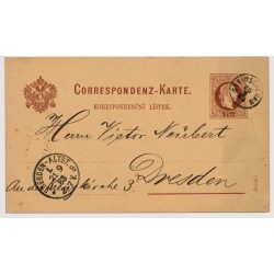 Österreich 1883 2kr, Korr-Karte STEINSCHÖNAU (B) Kl:20P! Nach AUSLAND