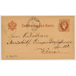Österreich 1881 2kr Korr-Karte ALTHART (M) Kl:25P! Nach WIEN.