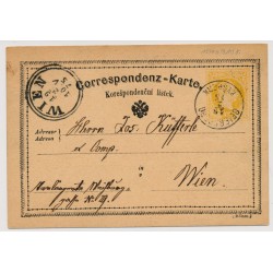 Österreich 1875 2kr Korr-Karte GEIGERSBERG/KYSPERK (B) Kl:10P! Nach WIEN