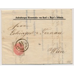 Österreich 1866 5kr, Brief (Inhalt) JUDENBURG (St) nach WIEN. Attraktiv!